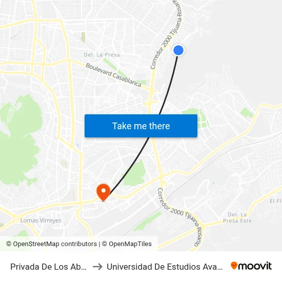 Privada De Los Abedules, 25165_25 to Universidad De Estudios Avanzados Campus El Florido map