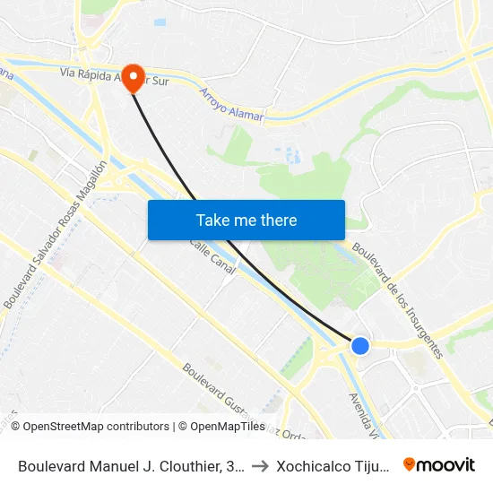 Boulevard Manuel J. Clouthier, 3980 to Xochicalco Tijuana map