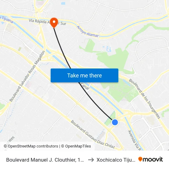 Boulevard Manuel J. Clouthier, 17310d to Xochicalco Tijuana map