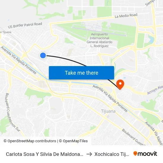 Carlota Sosa Y Silvia De Maldonado, 377 to Xochicalco Tijuana map