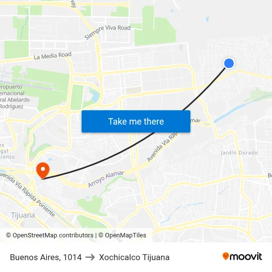 Buenos Aires, 1014 to Xochicalco Tijuana map