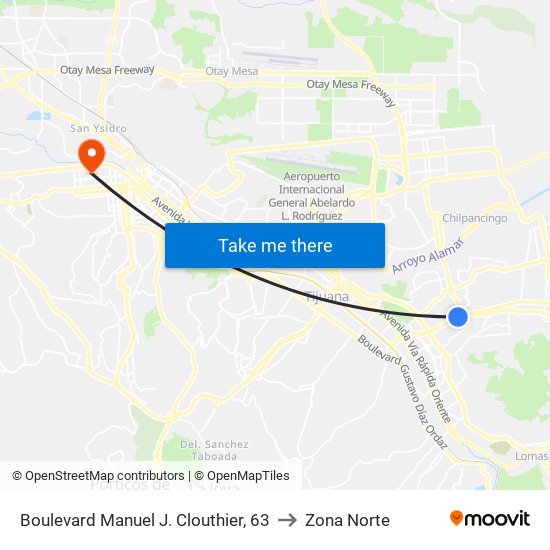 Boulevard Manuel J. Clouthier, 63 to Zona Norte map