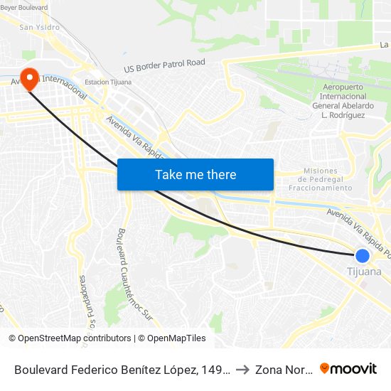 Boulevard Federico Benítez López, 14930 to Zona Norte map