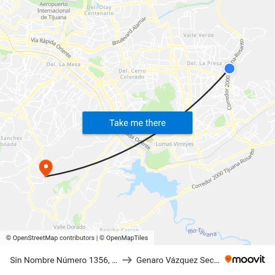 Sin Nombre Número 1356, 24366_E47 to Genaro Vázquez Sección Tres map