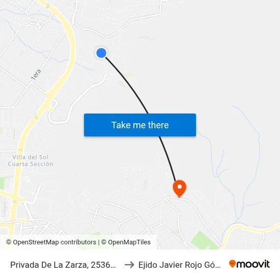 Privada De La Zarza, 25366_23 to Ejido Javier Rojo Gómez map