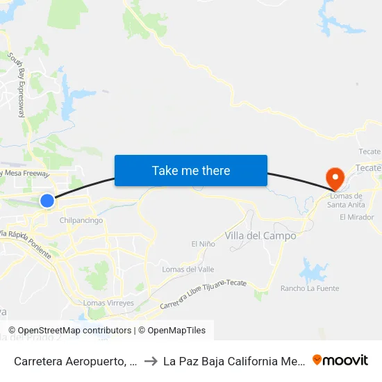 Carretera Aeropuerto, 408 to La Paz Baja California Mexico map