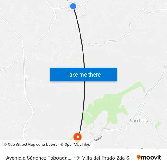Avenidia Sánchez Taboada, 14929 to Villa del Prado 2da Sección map