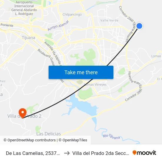 De Las Camelias, 25375_1 to Villa del Prado 2da Sección map