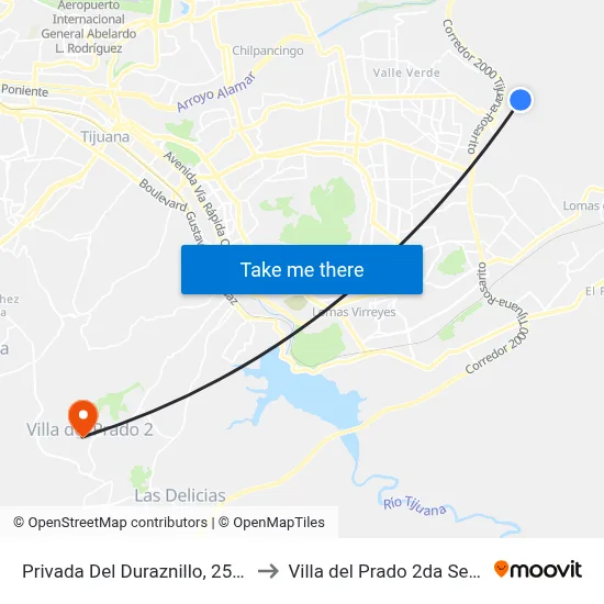 Privada Del Duraznillo, 25346_1 to Villa del Prado 2da Sección map