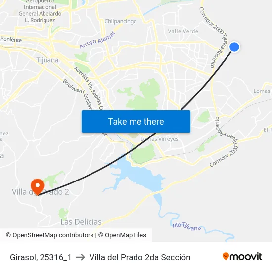 Girasol, 25316_1 to Villa del Prado 2da Sección map