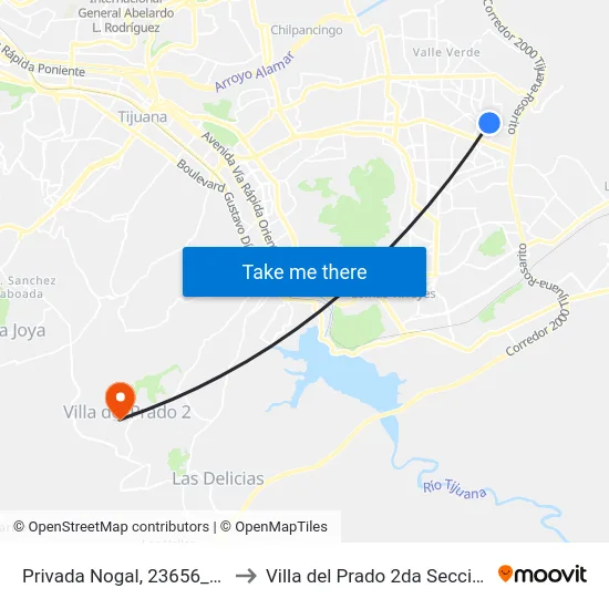 Privada Nogal, 23656_E1 to Villa del Prado 2da Sección map