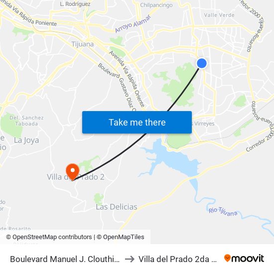 Boulevard Manuel J. Clouthier, 10667 to Villa del Prado 2da Sección map