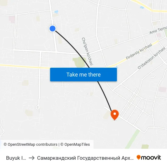 Buyuk Ipak Yuli, 72 to Самаркандский Государственный Архитектурно Строительный Институт (Самгаси) map