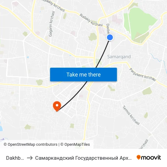 Dakhbed Yuli, 59 to Самаркандский Государственный Архитектурно Строительный Институт (Самгаси) map