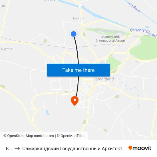 Bekat to Самаркандский Государственный Архитектурно Строительный Институт (Самгаси) map