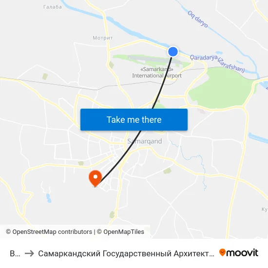 Bekat to Самаркандский Государственный Архитектурно Строительный Институт (Самгаси) map