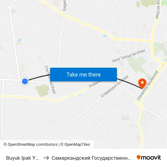Buyuk Ipak Yuli, 131b to Самаркандский Государственный Университет map