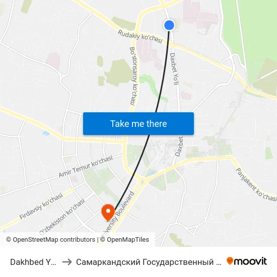 Dakhbed Yuli, 25 to Самаркандский Государственный Университет map