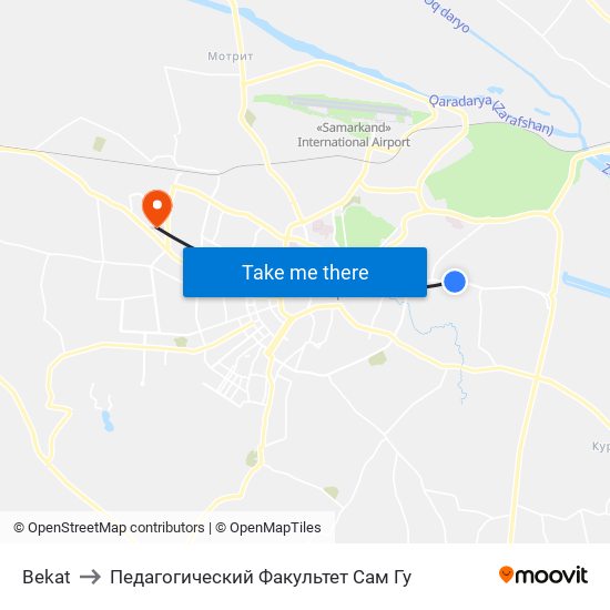 Bekat to Педагогический Факультет Сам Гу map