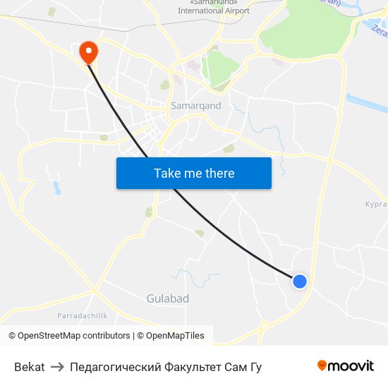 Bekat to Педагогический Факультет Сам Гу map