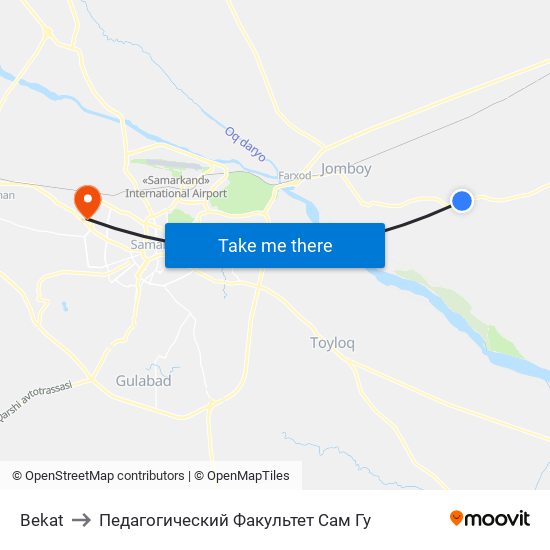 Bekat to Педагогический Факультет Сам Гу map