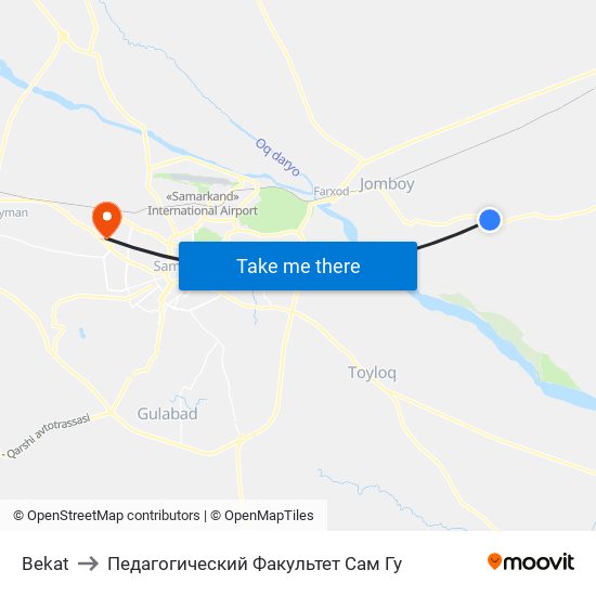 Bekat to Педагогический Факультет Сам Гу map