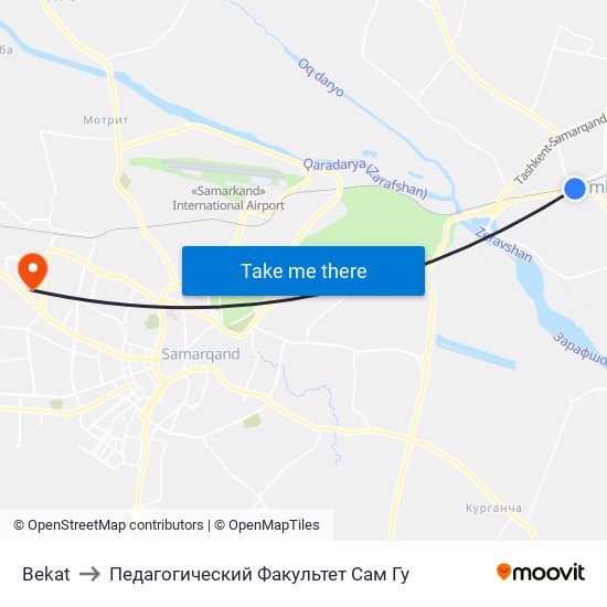 Bekat to Педагогический Факультет Сам Гу map