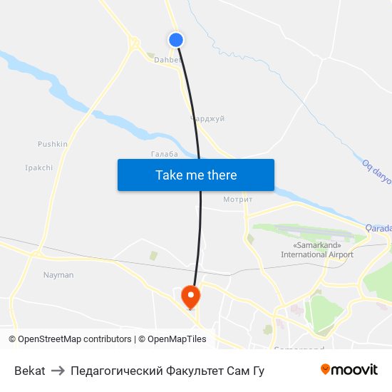 Bekat to Педагогический Факультет Сам Гу map