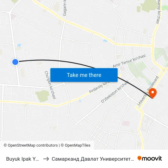Buyuk Ipak Yuli, 72 to Самарканд Давлат Университети (Самду) map