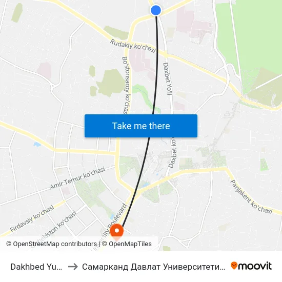Dakhbed Yuli, 25 to Самарканд Давлат Университети (Самду) map