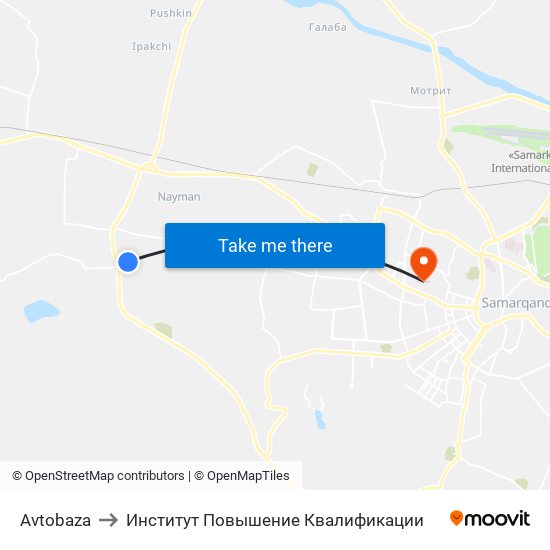 Avtobaza to Институт Повышение Квалификации map