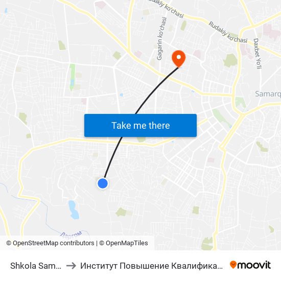 Shkola Samisi to Институт Повышение Квалификации map