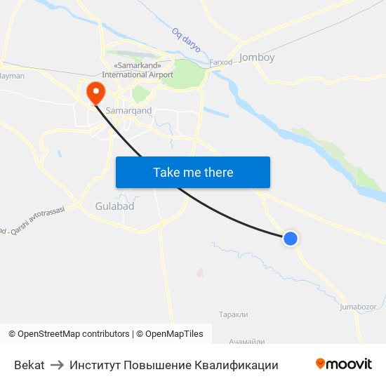 Bekat to Институт Повышение Квалификации map