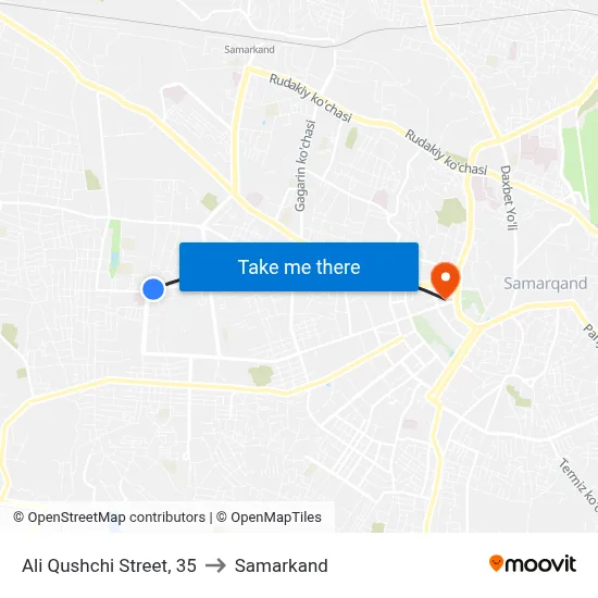Ali Qushchi Street, 35 to Samarkand map
