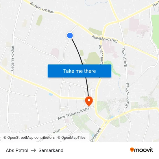 Abs Petrol to Samarkand map