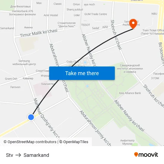 Stv to Samarkand map