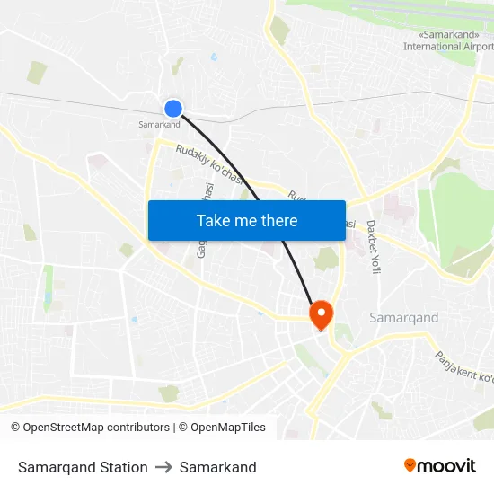 Samarqand Station to Samarkand map