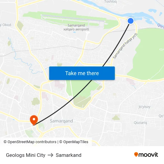 Geologs Mini City to Samarkand map