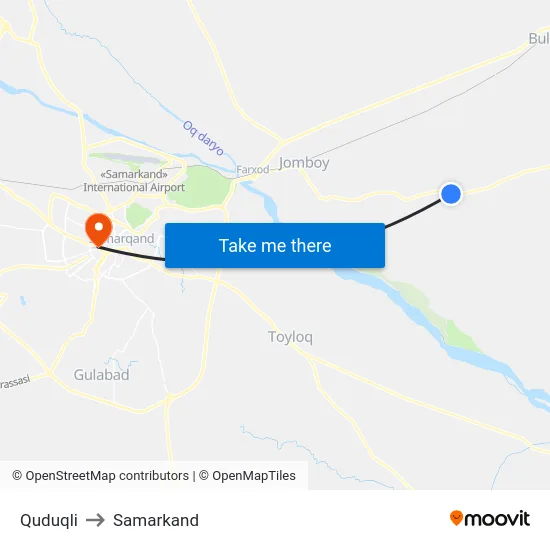 Quduqli to Samarkand map