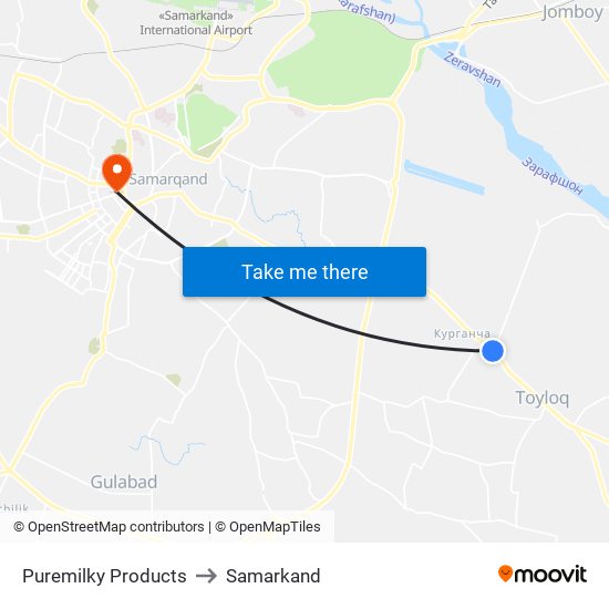 Puremilky Products to Samarkand map