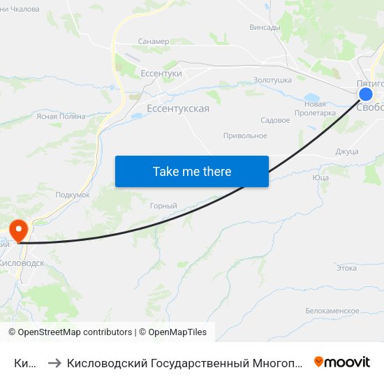 Кирова to Кисловодский Государственный Многопрофильный Техникум map