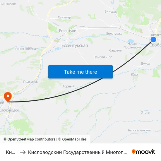 Кирова to Кисловодский Государственный Многопрофильный Техникум map