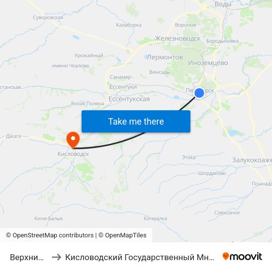 Верхний Рынок to Кисловодский Государственный Многопрофильный Техникум map