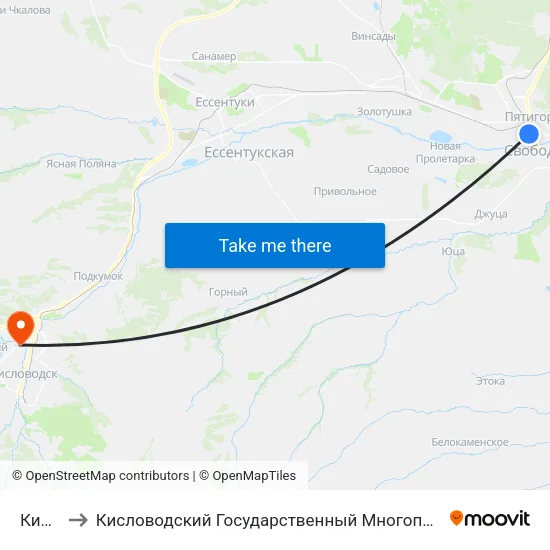 Кирова to Кисловодский Государственный Многопрофильный Техникум map