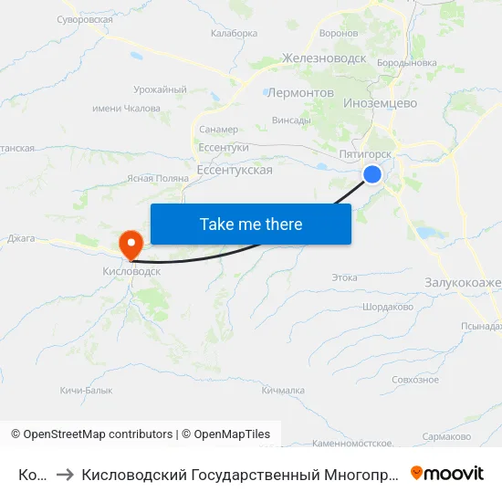 Колос to Кисловодский Государственный Многопрофильный Техникум map