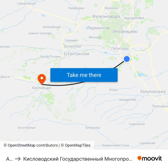 Азс to Кисловодский Государственный Многопрофильный Техникум map