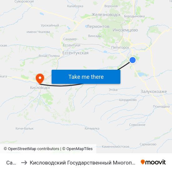 Сады 2 to Кисловодский Государственный Многопрофильный Техникум map