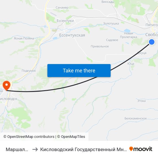 Маршала Жукова to Кисловодский Государственный Многопрофильный Техникум map