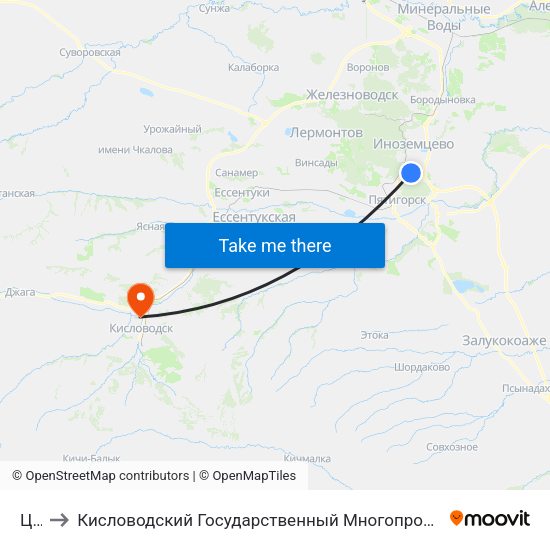 Цэс to Кисловодский Государственный Многопрофильный Техникум map