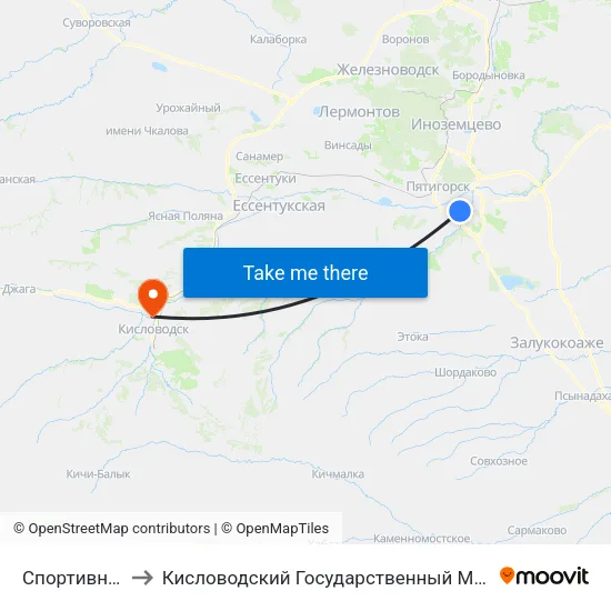 Спортивная Школа to Кисловодский Государственный Многопрофильный Техникум map